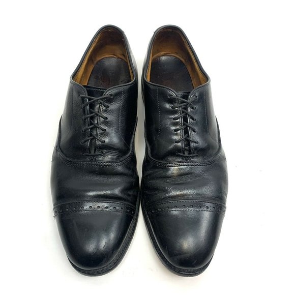 Allen Edmonds Black Leather Cap Toe Oxford, 11 D main image 6